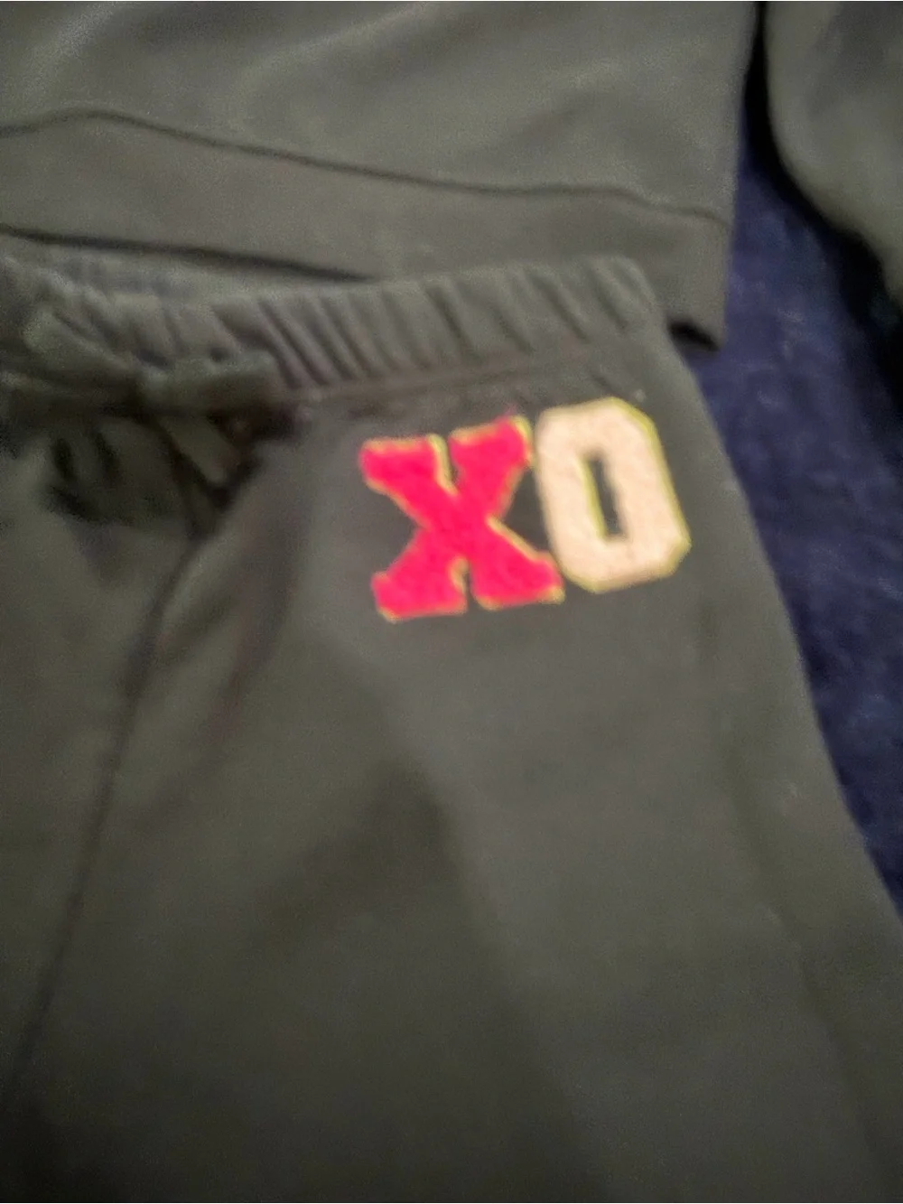 btween Black Kids Sweatshirt & Jogger Set with Pink and Cream 'XOXO' Patches - Picture 4 of 7
